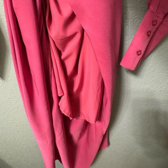 Revolve Sovere Atone Midi Shirt Dress in Magenta Size Small - Picture 4 of 9